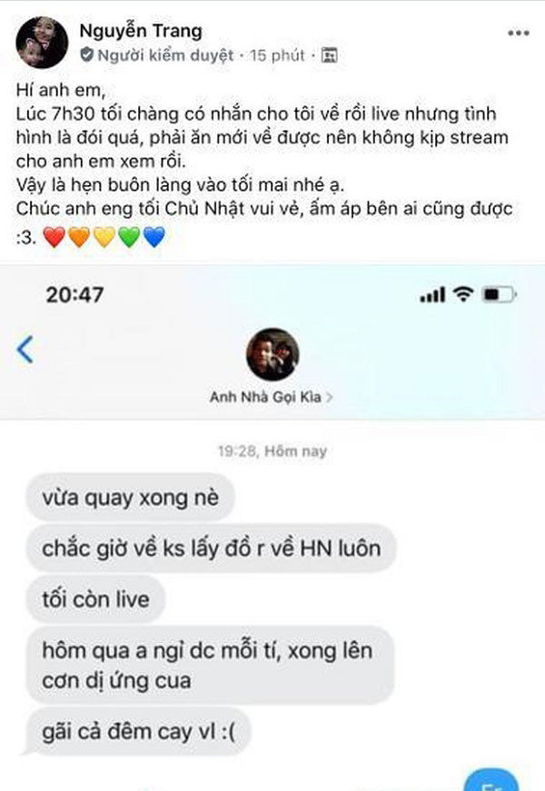 Khi bản thân ra tay hay nhờ đến hình ảnh thương hiệu của con trai đã không còn tác dụng, nam streamer Độ Mixi còn nhờ đến cả bà xã giúp mình trốn stream.