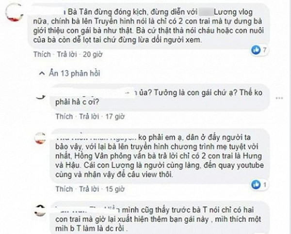 Nhiều người bày tỏ sự hoài nghi về vấn đề này, bên cạnh đó là những bình luận gay gắt hơn, cho rằng tất cả chỉ là đang "diễn", là "lừa dối khán giả"...nhằm mục đích câu view.