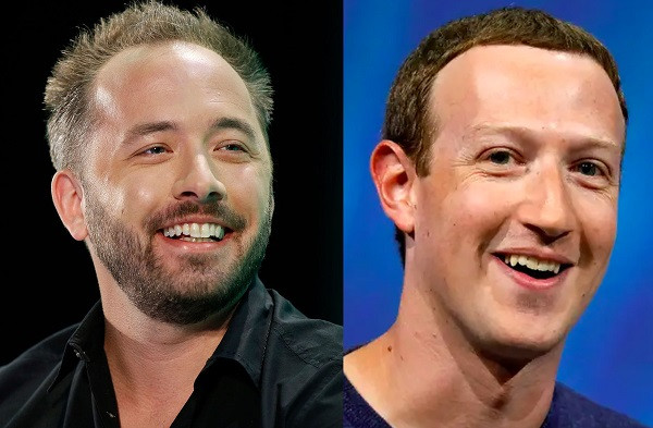  Mark Zuckerberg và Drew Houston: Đồng sáng lập Dropbox, Drew Houston từng chia sẻ: "Zuckerberg đã cho tôi rất nhiều lời khuyên về quy mô công ty, cách tổ chức nhân sự, cách thiết lập hệ thống cho Dropbox". Trên hồ sơ Fast Company, Houston cũng ghi là “bạn thân” Zuckerberg, cả hai thường xuyên đi ăn, chụp hình cùng nhau.