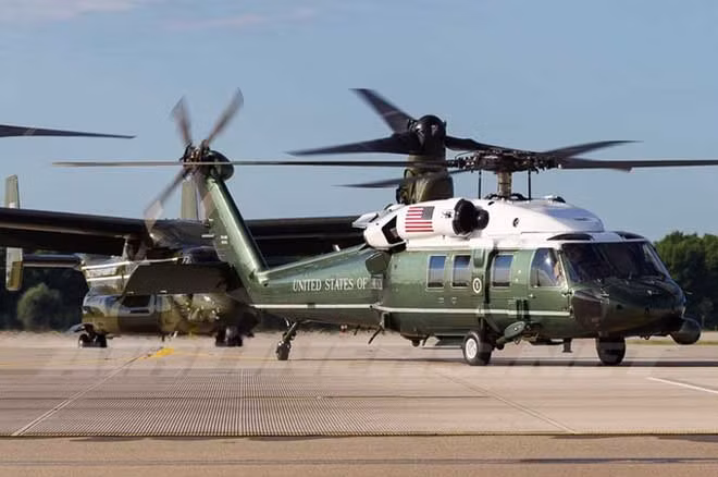 VH-60N có tốc độ tối đa 294 km/h, tốc độ hành trình 280 km/h, phạm vi hoạt động 1.184 km với nhiên liệu nội bộ. Marine One có thể tiếp tục bay ngay cả khi một trong 2 động cơ gặp sự cố. Tuy vậy, thủy quân lục chiến Mỹ luôn kiểm tra trực thăng một cách rất tỉ mỉ để ngăn ngừa những sự cố tiềm năng.