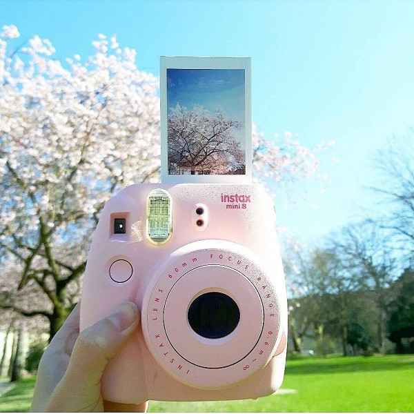 Máy ảnh mini FujiFilm Instax Mini 8 (khoảng 1,5 triệu đồng): Với kiểu dáng nhỏ gọn, hợp thời trang, chiếc máy ảnh mini này được ưa chuộng bởi khả năng chụp ảnh đẹp, in hình chỉ trong 2s, phù hợp để cánh mày râu mua tặng vợ/bạn gái dịp Valentine này. Ảnh: Pinterest