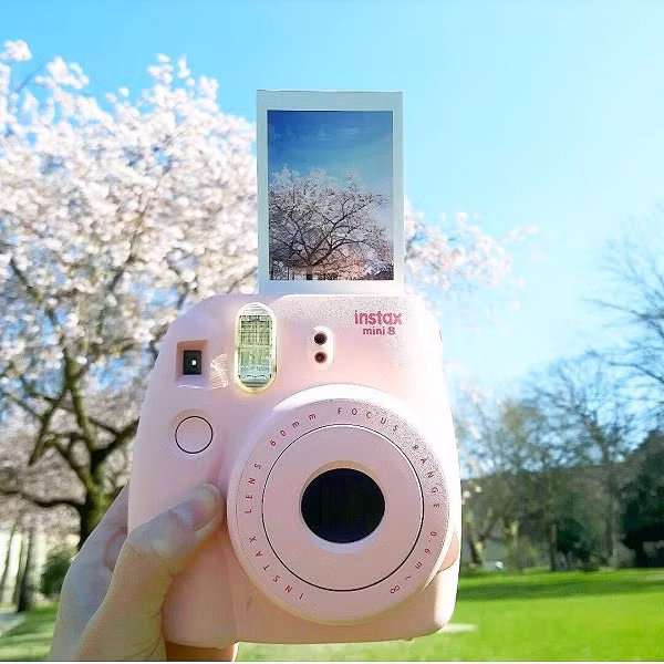 Máy ảnh mini FujiFilm Instax Mini 8 (khoảng 1,5 triệu đồng): Với kiểu dáng nhỏ gọn, hợp thời trang, chiếc máy ảnh mini này được ưa chuộng bởi khả năng chụp ảnh đẹp, in hình chỉ trong 2s, phù hợp để cánh mày râu mua tặng vợ/bạn gái dịp Valentine này. Ảnh: Pinterest
