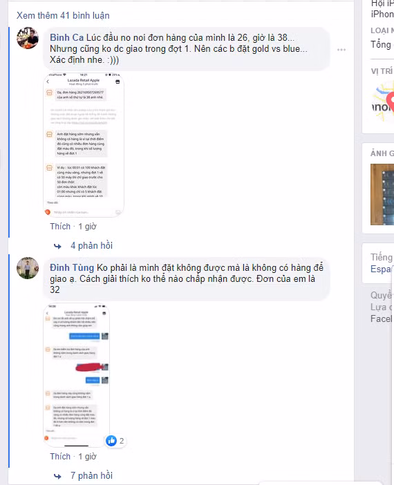 Ngoài hệ thống cửa hàng, nền tàng thương mại điện tử Lazada cũng cho đặt trước iPhone 12 Series nhưng người dùng cũng phải chờ mòn mỏi với những câu trả lời không đầu cuối từ nhà cung cấp.