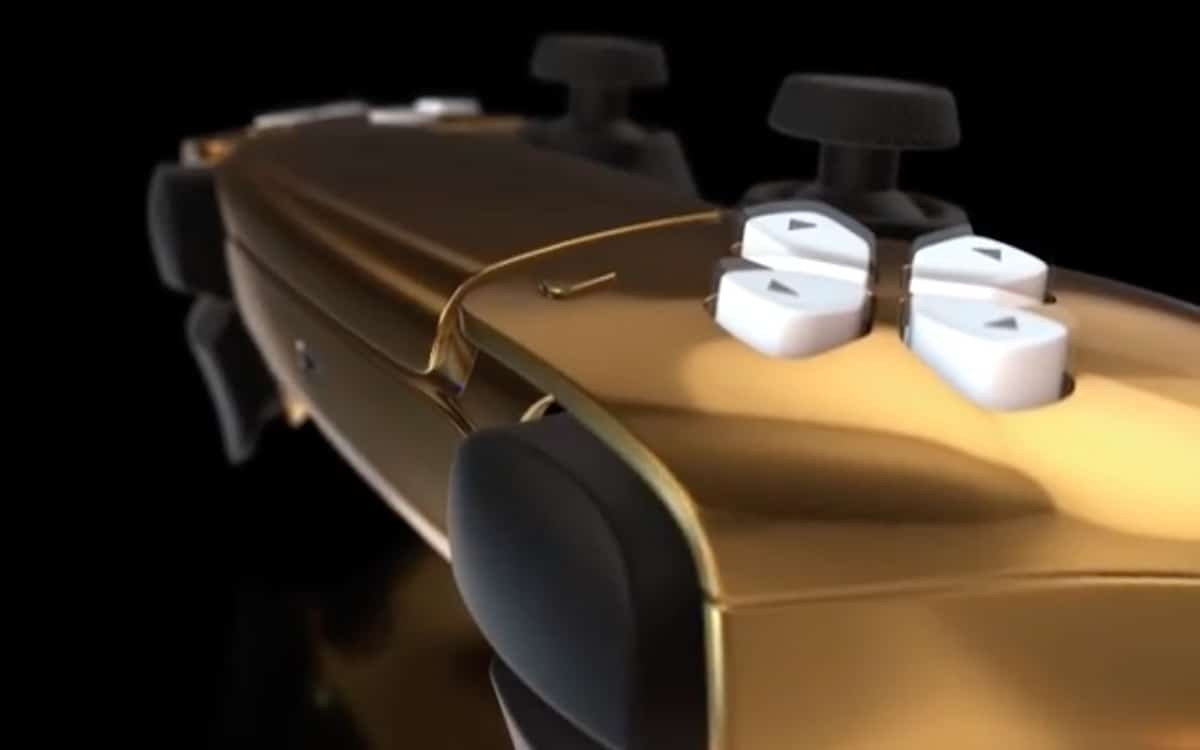 Bên cạnh PS5 truyền thống, những fan siêu giàu có thể cân nhắc tới bộ máy PS5 mạ vàng được bán cùng thời điểm.