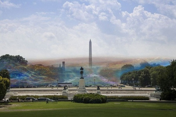 Khi Wifi bao phủ một khu vực rộng, trông nó sẽ giống một màn sương mù đầy màu sắc như thế này.