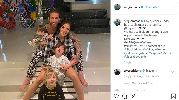 Trước đó ít ngày, cầu thủ của Real Madrid cũng thừa nhận hoãn thi đấu mùa Covid-19 với anh lại vô cùng lý tưởng. Bởi nhờ thế anh có thể tận hưởng những phút giây vui vẻ bên gia đình, nhìn ngắm nụ cười của các con.