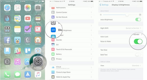 Tính năng Raise to wake cho phép màn hình của iPhone tự động bật sáng khi người dùng cầm thiết bị. Nếu không quá cần thiết hãy tắt chế độ này bởi tuy hữu ích nhưng nó khá tốn pin khi màn hình phải bật sáng liên tục.