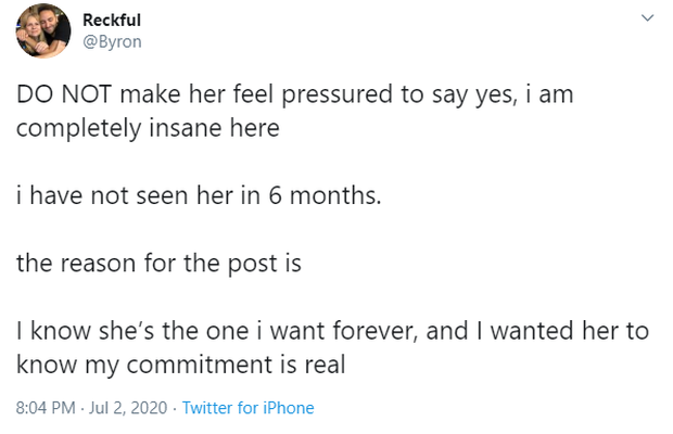 Khi đăng tải bài viết này, Reckful đã nhận rất nhiều ý kiến trái chiều từ cộng đồng mạng. Anh sau đó đã phải lên tiếng yêu cầu các fan không gây áp lực lên Becca. Tuy nhiên nhiều dân mạng nổi đóa và hàng nghìn bình luận tiêu cực xuất hiện nhắm đến nam streamer này.