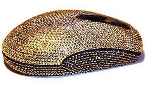 Chuột máy tính đắt nhất thế giới MJ- Luxury VIP Mouse ó xuất xứ từ đất nước Úc và có vẻ như nhà sản xuất đã vô cùng ưu ái nó khi trang bị cho chú chuột này một lớp vỏ phủ kim cương vô cùng bắt mắt.