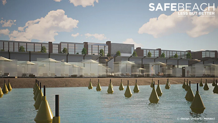 Menasci nói rằng thiết kế của ông rất hiệu quả do áp dụng nguyên tắc giãn cách xã hội.