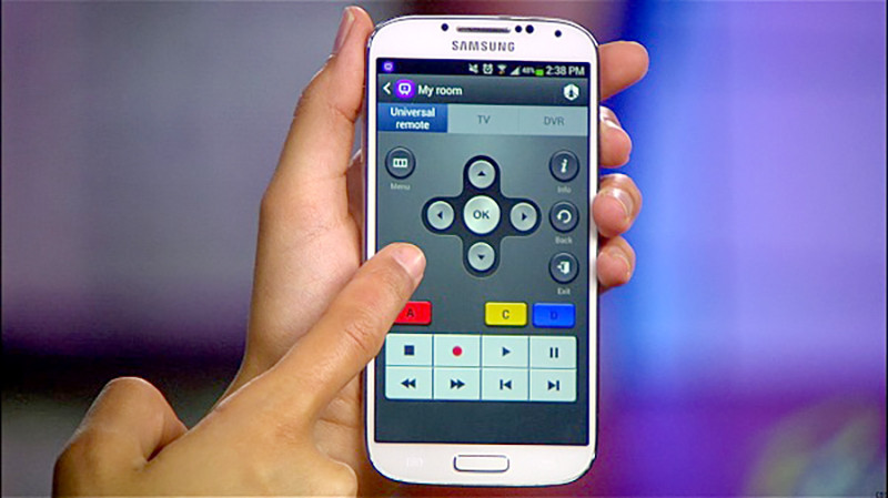  Điều khiển từ xa: Biến chiếc smartphone thành điều khiển từ xa: Đây là một trong những điểm hay ho của chiếc điện thoại thông minh, có nhiều phần mềm hỗ trợ công việc này như Samsung watchon, IR remote, ASmart reomote IR...