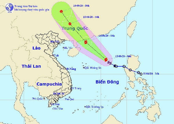 Thoi tiet ngay 13/6: Bao so 1 gay mua, bien dong rat manh