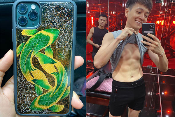 Anh chàng thường xuyên khoe ảnh selfie điển trai cùng chiếc điện thoại của mình. Ngô Kiến Huy có vẻ cũng khá chăm chút cho “dế yêu” khi chỉ trong thời gian ngắn, ốp lưng điện thoại được anh thay đổi liên tục. Ảnh: FBNV