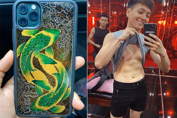 Anh chàng thường xuyên khoe ảnh selfie điển trai cùng chiếc điện thoại của mình. Ngô Kiến Huy có vẻ cũng khá chăm chút cho “dế yêu” khi chỉ trong thời gian ngắn, ốp lưng điện thoại được anh thay đổi liên tục. Ảnh: FBNV