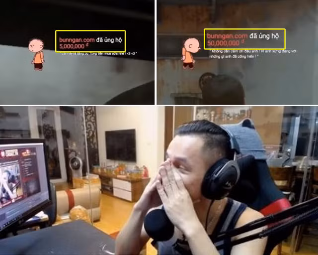 Lần thứ hai, người dùng tên Khang Nade đã donate cho Độ Mixi 27 lần liên tục, tổng số tiền là 63,6 triệu đồng.