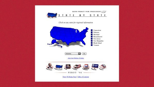 Cuộc bầu cử chính phủ đầu tiên qua Internet tại Mỹ là cuộc bầu cử sơ bộ của đảng Cải cách năm 1996 bên cạnh hình thức bỏ phiếu qua thư và điện thoại.