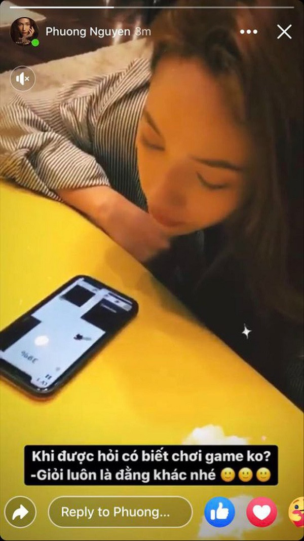 Chính vì vậy, nhiều người thắc mắc về khả năng chơi game của Cara, liệu có tương xứng với NoWay. Ngay lập tức, "người tình màn ảnh của Sơn Tùng M-TP" đăng story khẳng định: "Giỏi luôn là đằng khác nhé".