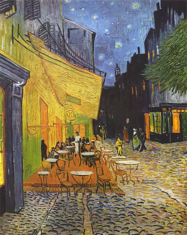 Đây là bức tranh đầu tiên vẽ cảnh đêm của họa sĩ Vincent Willem van Gogh năm 1888, trong đó ông vẽ một quán cà phê có tên Café Terrace dưới bầu trời đầy sao ban đêm. Quán cà phê này thực sự tồn tại và nằm ở Place du Forum, Arles, Pháp.