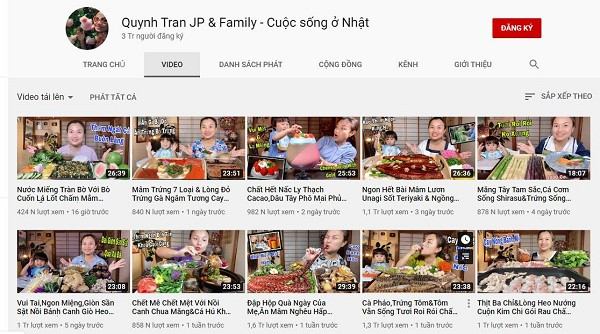 Mới đây nhất, kênh Youtube của Quỳnh Trần JP đã đạt thành tích mới cực khủng mà mọi Youtuber đều ao ước. Quỳnh Trần JP &amp; Cuộc sống ở Nhật chạm mốc 3 triệu lượt theo dõi kênh với tổng số lượt xem kênh là trên 855 triệu.