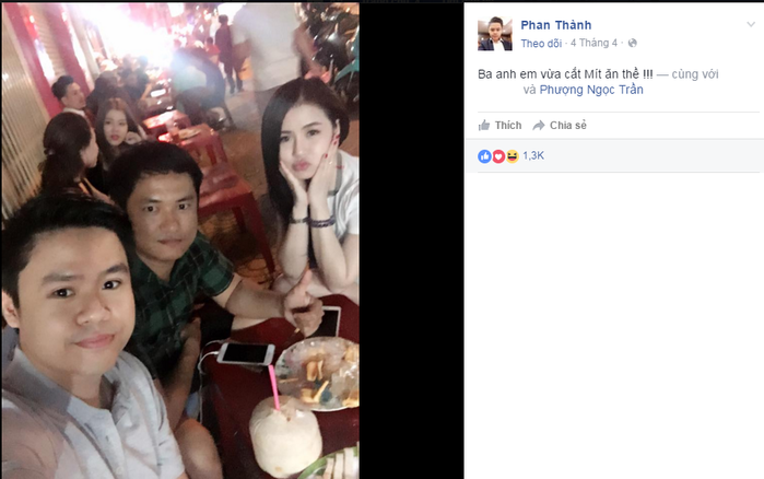 Sau khi chính thức tay với hot girl Midu, không lâu sau đó cư dân mạng đã bắt gặp hình ảnh đại gia Phan Thành đang tình tứ và trò chuyện khá thân thiết với 1 cô gái ngay trong lần sinh nhật của anh. Ngay lập tức danh tính của cô gái được tìm kiếm. Ảnh: yan.vn.