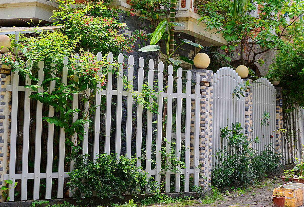 Sự kết hợp giữa rào thưa và cây xanh đem tới nét đẹp mộc mạc cho ngôi nhà, tạo phong cách khác biệt so với các ngôi nhà xung quanh.