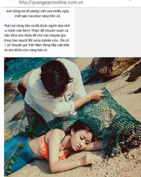 4. Phạt 5 triệu đồng người tung tin đồn bắt được "nàng tiên cá" Ngày 12/1, Sở Thông tin và truyền thông Quảng Nam đã ký quyết định xử phạt hành chính Phạm Đắc Hậu (SN 1988, trú thôn Mỹ Sơn, xã Tam Anh Nam, huyện Núi Thành, Quảng Nam) 5 triệu đồng vì hành vi đưa thông tin bịa đặt, sai sự thật về việc phát hiện nàng tiên cá nặng 48kg trên bãi biển. Trước đó, website chuyên về ẩm thực, du lịch ở Quảng Nam có tên miền quangnamonline.com.vn đã đăng tải bài viết “Quảng Nam: dân chài lưới bắt được nàng tiên cá”.