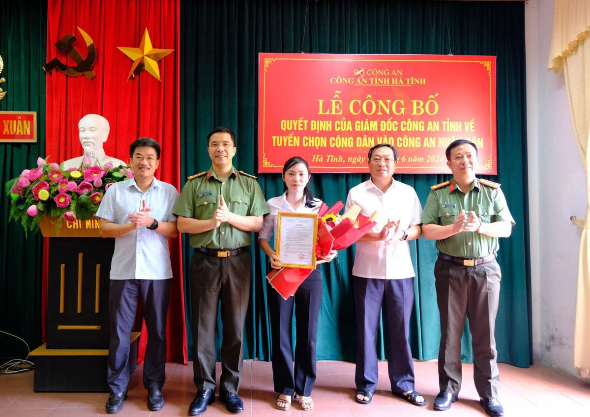 Vo Dai uy Tran Trung Hieu duoc tuyen dung vao luc luong cong an