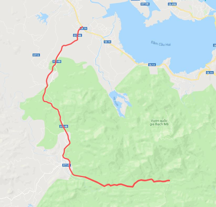 Bản đồ tuyến cao tốc. Ảnh: Google Maps.
