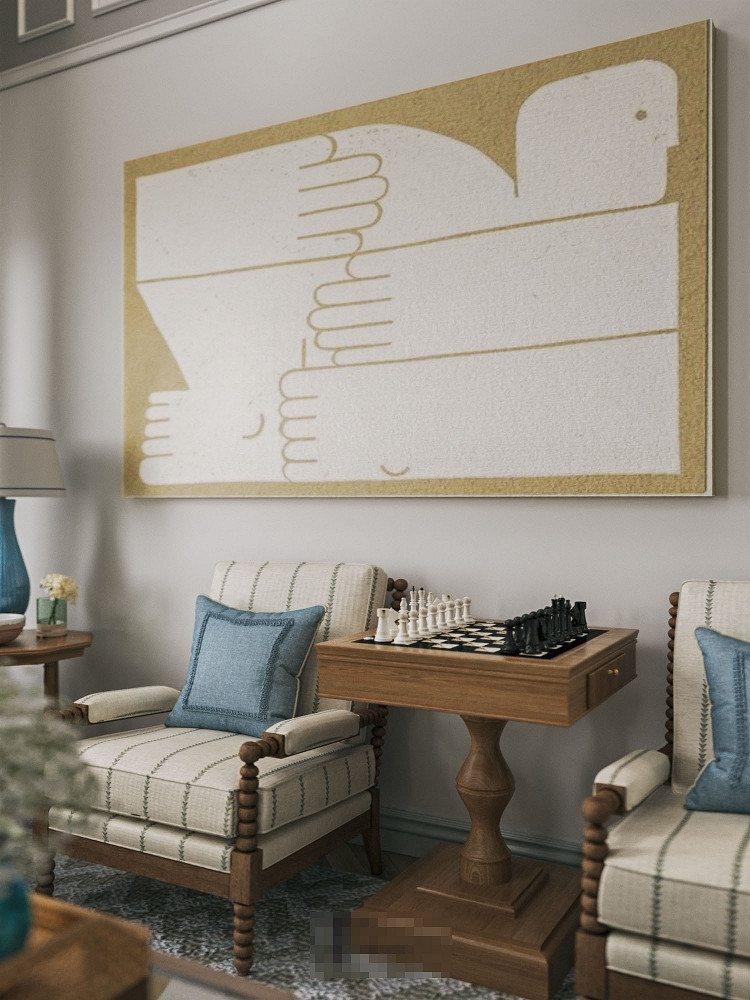 Bàn chơi cờ tướng - thú vui tao nhã giúp lấy lại cân bằng trong cuộc sống của gia chủ.