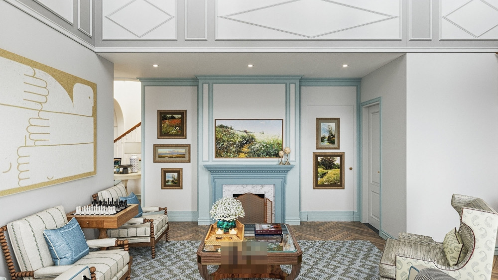 Lò sưởi ấm áp, tăng thi vị khi gia đình quây quần bên nhau.