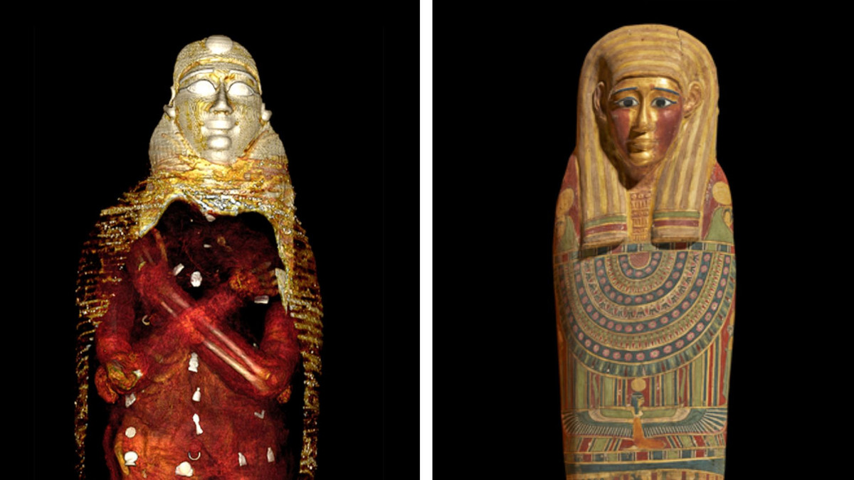 Xác ướp "cậu bé vàng" được tìm thấy tại một nghĩa địa cổ xưa ở Nag el-Hassay, miền nam Ai Cập vào năm 1916. Theo các chuyên gia, người Ai Cập cổ đại sử dụng nghĩa địa này để mai táng người chết trong khoảng năm 332 trước Công nguyên - 30 trước Công nguyên.