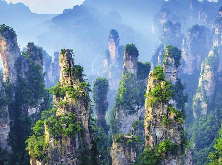 Ngọn núi gồ ghề, hiểm trở và hùng vĩ Tianzi ở Trung Quốc hấp dẫn du khách bởi vẻ đẹp ấn tượng. Không những vậy, vùng đất độc đáo này còn được nhiều người biết đến hơn khi từng được mô phỏng trong bộ phim bom tấn “Avatar”.