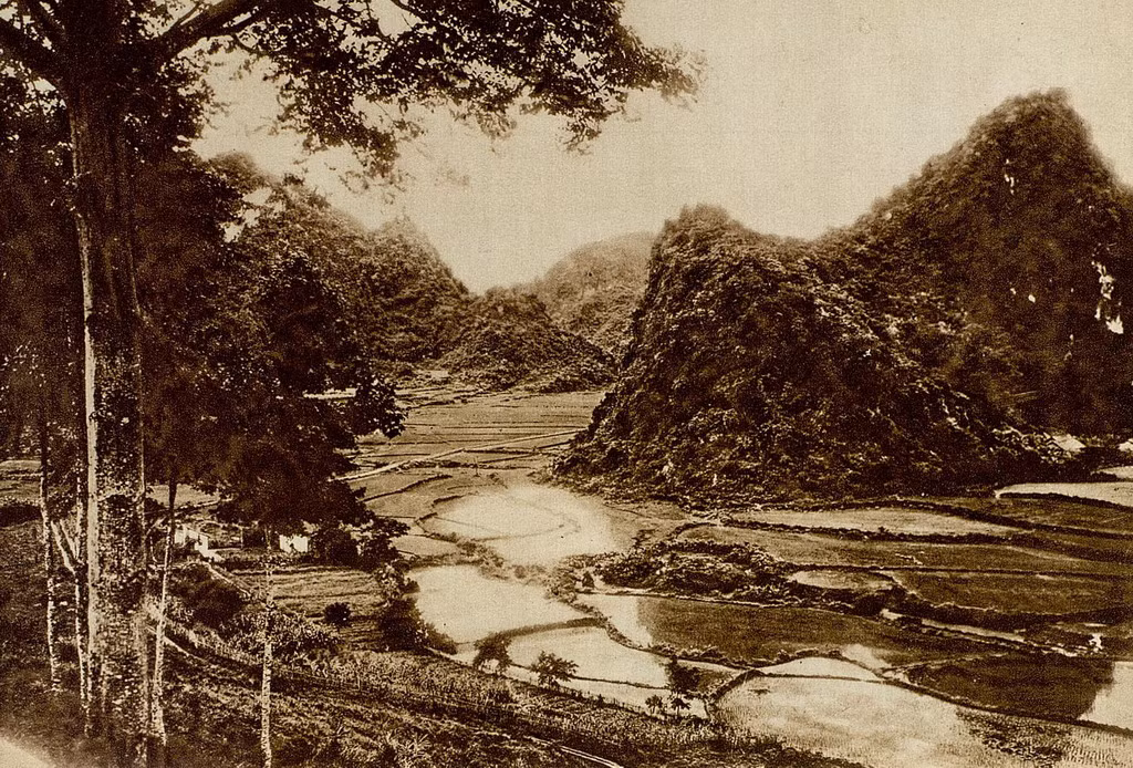 Quang cảnh ở Đông Khê, Cao Bằng, gần biên giới Trung Quốc. Ảnh: Gallica.bnf.fr.