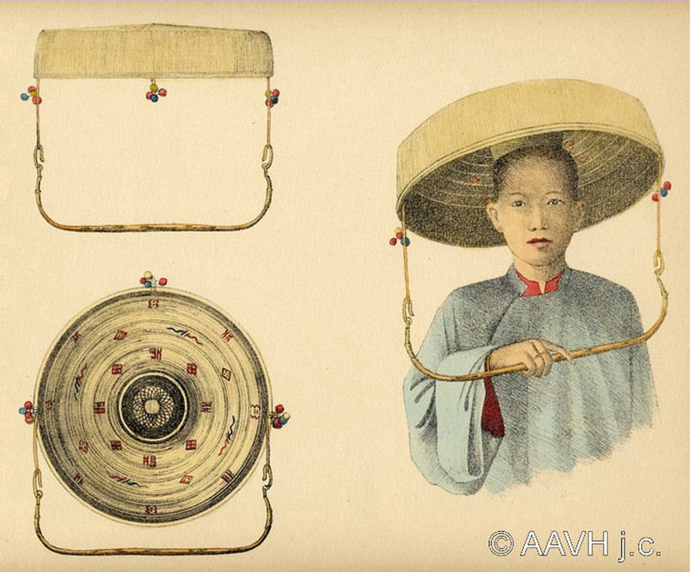 Nón cô dâu trong đám cưới ở Nam Bộ. Ảnh: AAVH.