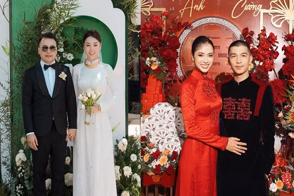 Cung ngay an hoi, co dau Phuong Oanh - Vu Ngoc Anh ai xinh hon?