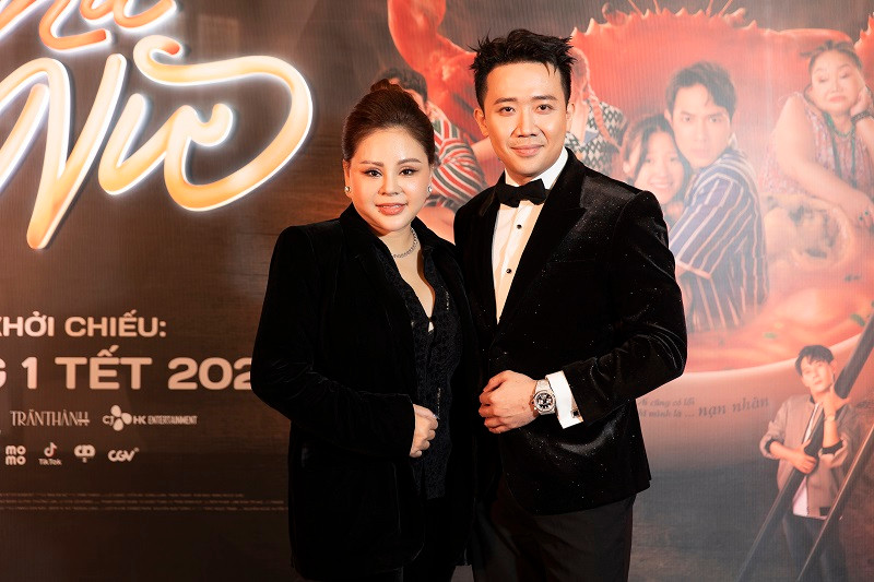 Trấn Thành và nghệ sĩ Lê Giang. Trong phim nam diễn viên đóng vai con rể của nữ danh hài.