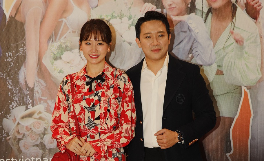 Ngày 10/8, vợ chồng Trấn Thành - Hari Won cùng dàn sao xuất hiện tại sự kiện ra mắt chương trình Let’s Feast Vietnam - Hành trình kỳ thú 2023, tại TP HCM.