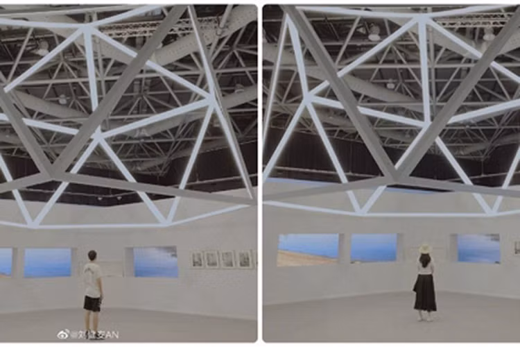 Ngoài ra, trong loạt ảnh đi xem triển lãm, có 2 bức ảnh của hai người được chụp tại cùng 1 địa điểm với cùng 1 góc độ.