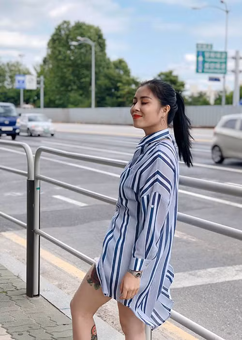 Hoàng Linh hiện là mẹ của một cặp song sinh.