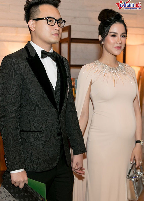 Dàn sao Việt dự đám cưới Cường Đô la - Đàm Thu Trang còn có vợ chồng người mẫu Diệp Lâm Anh.