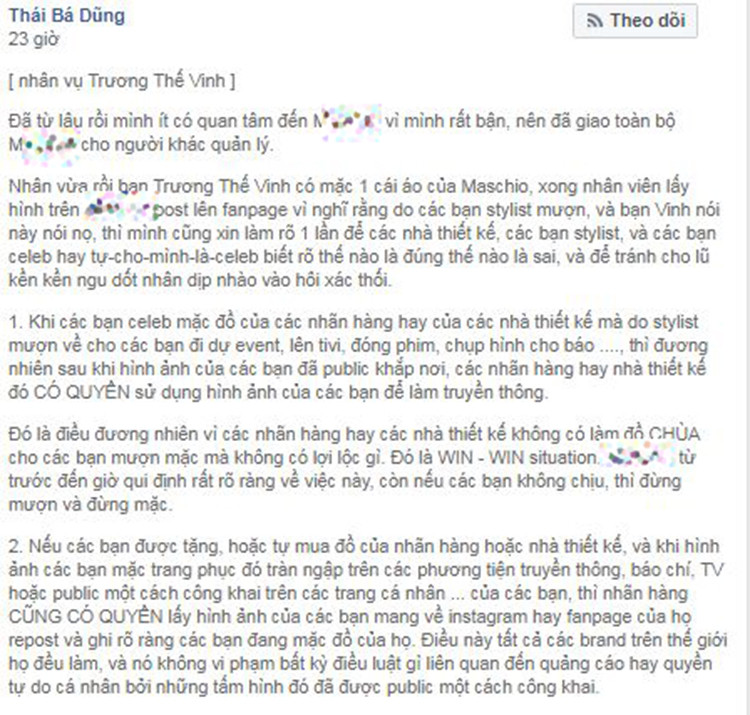 Truong The Vinh buc xuc vi bi xai chua hinh anh, nhan hang to nguoc-Hinh-3