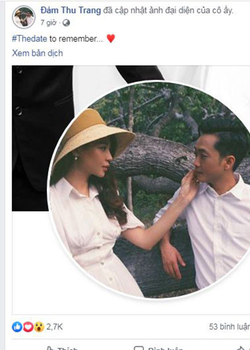 Cập nhật bức ảnh đại diện, Đàm Thu Trang tâm sự, ngày 28/7 là một ngày để nhớ.
