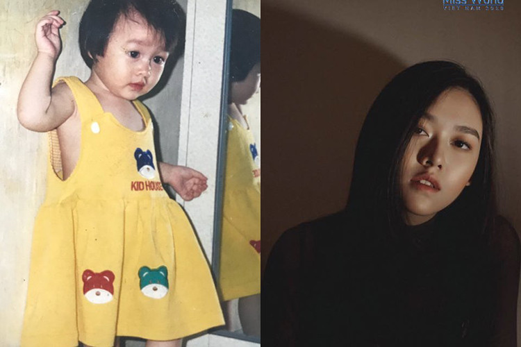 Đôi mắt to của thí sinh Nguyễn Tường San vẫn y nguyên từ nhỏ tới lớn.