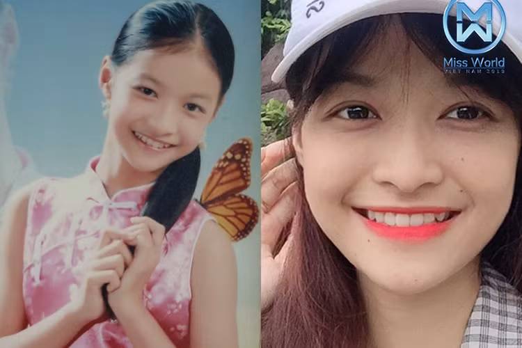 Nụ cười tỏa nắng của Nguyễn Hà Kiều Loan ngày ấy và bây giờ.