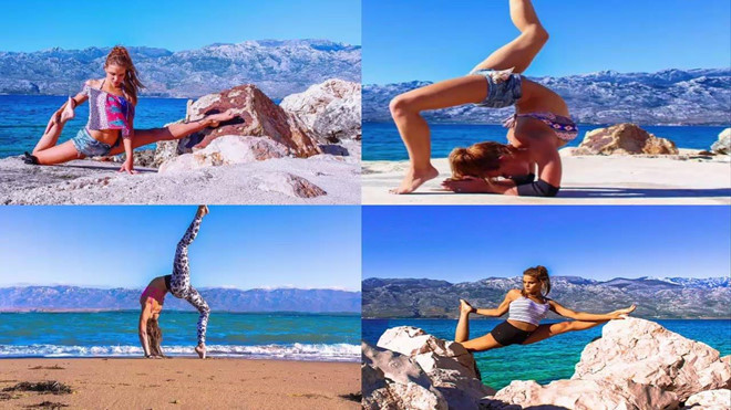 Malin Rydqvist dẻo dai tạo dáng với nhiều tư thế yoga khác nhau, khiến người xem thích thú và ngưỡng mộ tinh thần thể thao của cô gái trẻ. Tài khoản Instagram của cô gái xinh đẹp này có đến hàng trăm nghìn lượt theo dõi. Trong đó, có rất nhiều tấm ảnh đặc biệt thu hút hàng triệu lượt tương tác. Ảnh: Instagram.