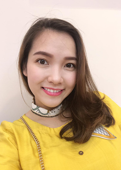 Bà xã của Tiến Đạt vẫn giữ được vẻ tươi tắn trong thời gian bầu bí.