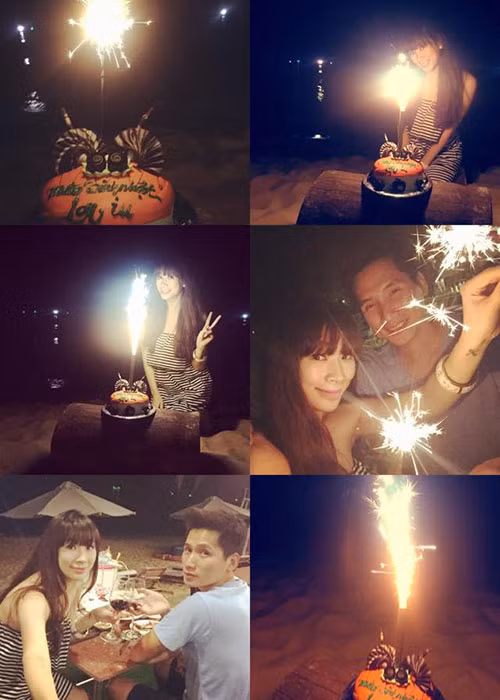 Tình cảm vợ chồng Quốc Khánh vẫn mặn nồng như hồi mới yêu dù chung sống đã được nhiều năm.