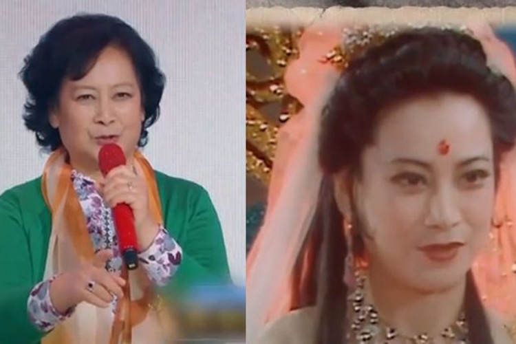 Vai diễn Quan Âm Bồ Tát trong “Tây du ký 1986” do Tả Đại Phân đóng. Nhiều năm nay, bà ở ẩn, trở về quê sống sau khi nghỉ hưu. Thỉnh thoảng, nữ diễn viên gặp lại các diễn viên trong đoàn phim năm xưa. Ảnh: Vietnamnet