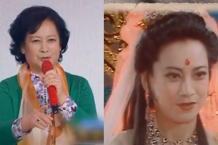 Vai diễn Quan Âm Bồ Tát trong “Tây du ký 1986” do Tả Đại Phân đóng. Nhiều năm nay, bà ở ẩn, trở về quê sống sau khi nghỉ hưu. Thỉnh thoảng, nữ diễn viên gặp lại các diễn viên trong đoàn phim năm xưa. Ảnh: Vietnamnet