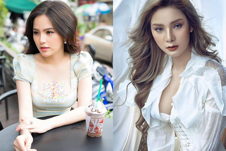 Anh Đức từng vướng tin đồn hẹn hò Phi Huyền Trang (trái), Lương Trâm Anh (phải), Băng Di nhưng phía nam danh hài phủ nhận những tin đồn tình cảm này.